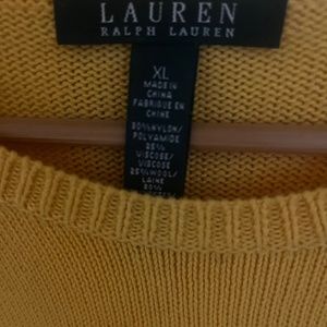 Ralph Lauren yellow knitted short sleeve sweater